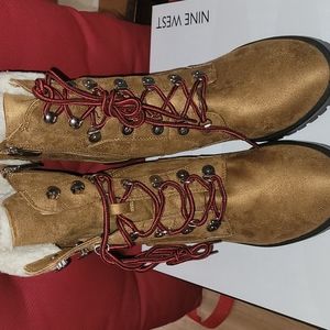 New Nine West PEER2/3.75in.heeled zip side,sherpa lined boots sizes 9 and 10